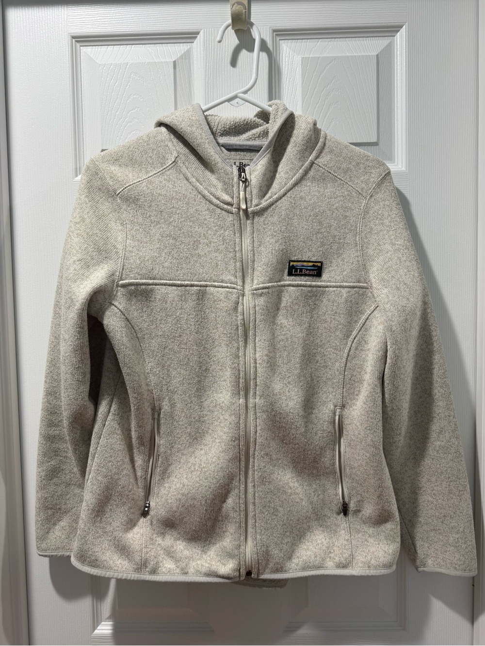 L.L. bean hooded fleece zip up women’s M